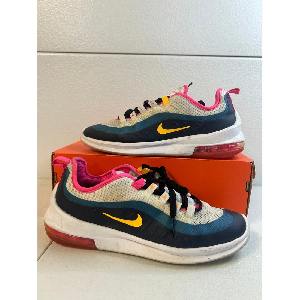 Nike Air Max Axis White Navy Pink Yellow Women 11 #2546
